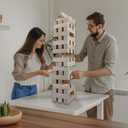 GOTHINK Giant Tumbling Tower Game, Super Large 51pcs Wooden Blocks Stacking Game, Stacking to Over 6 Feet, Jumbo Timber Blocks with Carry Bag, Jumbo Outdoor Indoor Game Toy Gift for Kids and Adults