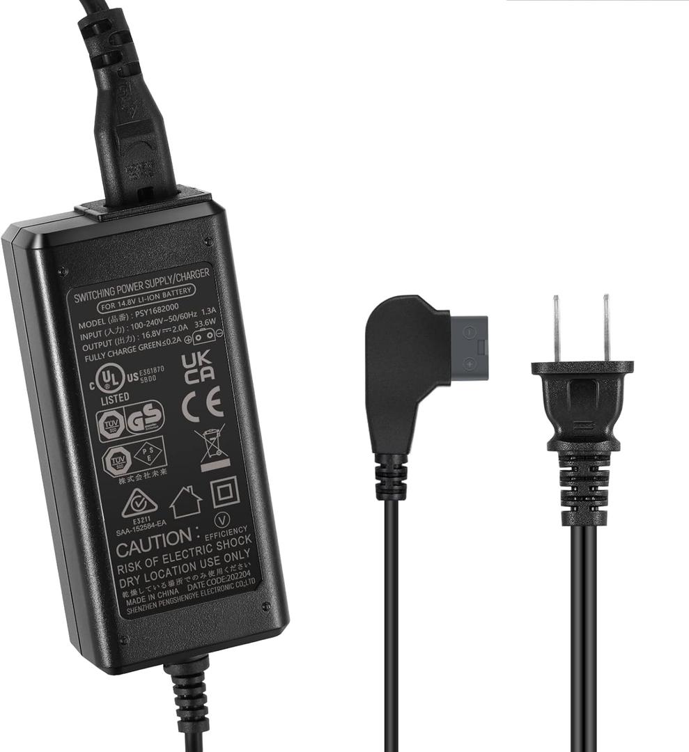 NEEWER D-Tap Battery Charger with 3.3feet/1m D-Tap Cable for V-Mount/V-Lock/Gold Mount Battery, Compatible with NEEWER BP-95W BP-190WS BP-150WS BP-V47 BP-V95 Sony BP-U65 BP-U68 etc.[Output: 16.8V 2A]