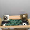 Set of 2 Christmas Trees with Lights 4-FT Artificial Urn Potted Porch Christmas Tree Battery Powered with 8 Modes and Timer for Indoor Outdoor