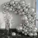 Balloon Garland Arch Kit 146 Pcs Metallic Silver Balloons for Baby Shower, Birthday, Gender Reveal, Wedding Party DIY Kit by Vellax