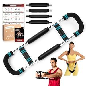 Twister Arm Trainer, Adjustable Twister Arm Chest Exerciser with 4 Spring & Training Poster for Men & Women, Detachable Power Twister Home Fitness Equipment for Enhancing Upper Body Muscle -Blue