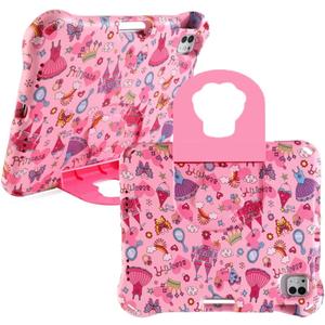 Princess iPad Air 4 5 6 11 inch 2025 Case for Kid Boy Light EVA Kids Friendly iPad Air 4th 5th 6th Gen Case with Handle Kickstand Kids Pro Shockproof Full Cover Boy's Gift (GZ) (Pink)