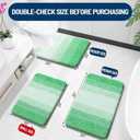 OLANLY Luxury Toilet Rugs U-Shaped 24x20, Extra Soft and Absorbent Microfiber Bathroom Rugs, Non-Slip Plush Shaggy Bath Mat, Machine Wash Dry, Contour Bathroom Mats for Toilet Base, Green