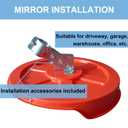 24 Inch Convex Mirror Outdoor, Security Driveway Mirror 24" PC Traffic Mirror Wide Angle with Adjustable Fixing Bracket for Garage, Warehouse, Blind Spot Mirror Indoor Outdoor 60CM
