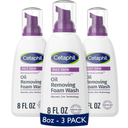 Cetaphil Pro Oil Removing Foam Wash, Foaming Facial Cleanser, Fragrance Free Formula Suitable for Sensitive Skin, 8 Fluid Ounce (Pack of 3)