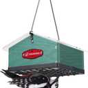 Kingsyard Upgraded Upside Down Double Suet Feeder for Outside Hanging, Squirrel-Proof Metal Edging, Wild Bird Feeder with Metal Weatherproof Roof, Attracting Woodpeckers, Nuthatches, Titmouse