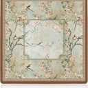 Vintage Chinoiserie Cherry Blossom Mahjong Mat 31.5 x 31.5 in, Cottagecore Botanical Floral Bird Anti Slip and Noise Reduction Game Table Cover for Mahjong Dominoes Card Board Tile Games