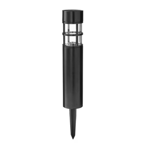1 Pack Mainstays Solar Powered Black Bollard Landscape Path Light, 10 Lumens