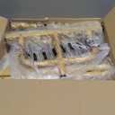 Clothes Rack - Large-Capacity Clothing Racks for Hanging Clothes with Lockable Wheels, Space-Saving Metal Coat Rack for Bedroom, Laundry Room, Entryway, 45.6" x 16.9" x 59", Gold