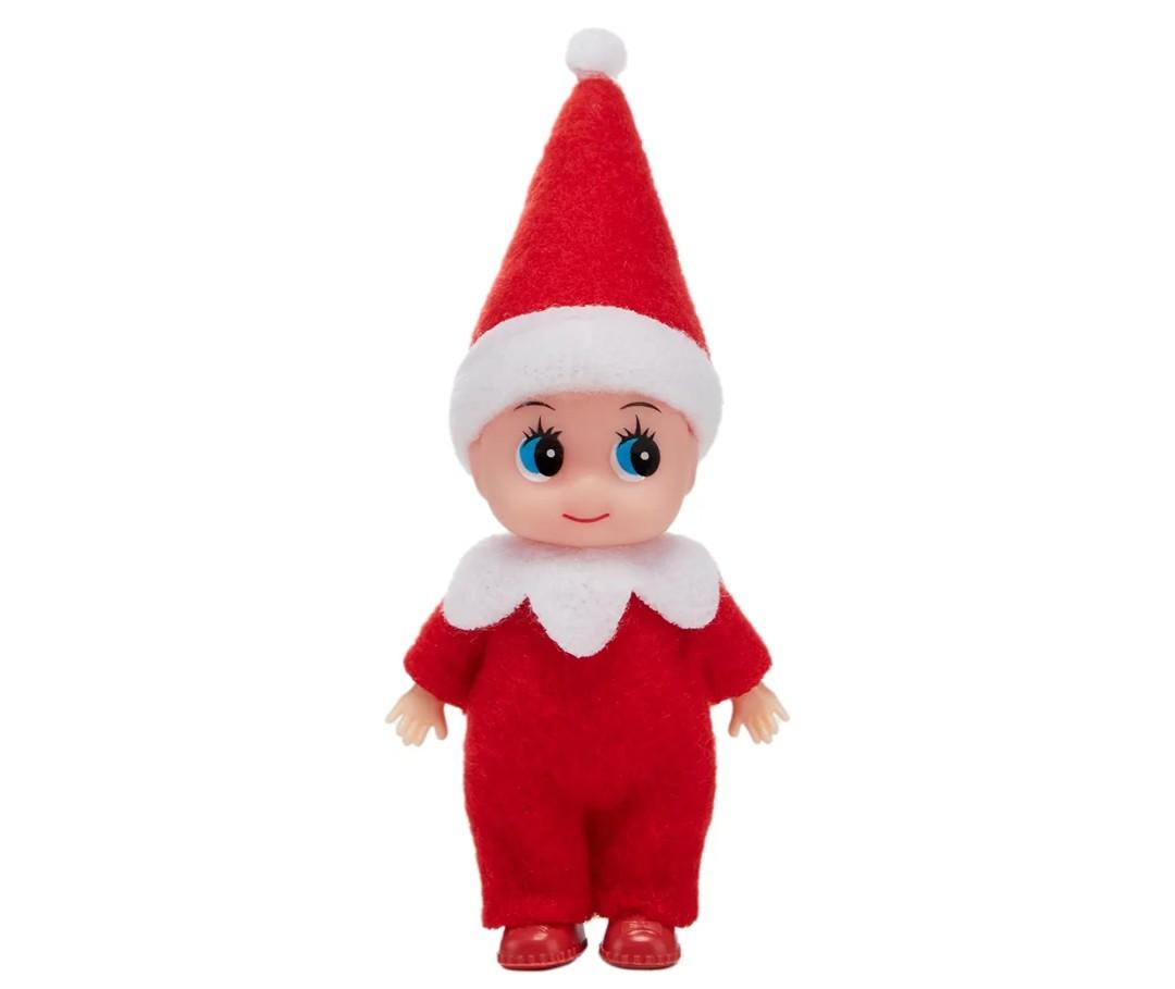 JOYIN 1 Pack Christmas Red Tiny Elf Soft Plush Toy for Adults Kids Accessories Party Favors Xmas Party Supplies Christmas Decor, Xmas Gift