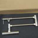 hansgrohe 10859801 Starck 8-inch Tall 2-Handle Pot Filler with 360-Degree Swivel in Stainless Steel Optic