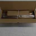 VOIIY 2 Pack Gold Curtain Rods for Windows 48 to 84 Inch(4-7 Feet),1" Diameter Drapery Rods with Modern Style End Cap Finials,Size:36-88 Inch,Warm Gold