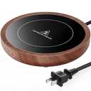 SWEETFULL Coffee Mug Warmer, 36W Electric Cup Warmer for Desk with 3-Temp Settings Advanced Temperature-Controlled Heating Coffee Gifts Accessories for Women Men Milk, Tea, Candle - Wood