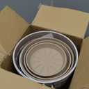 Plant Pots Indoor 7.5/6.5/5.5 Inch Set of 3 Plastic Planters for Indoor Plants with Drainage Hole and Saucer, Plastic Flower Pots, Nursery Planting Pot for Out Door Plants