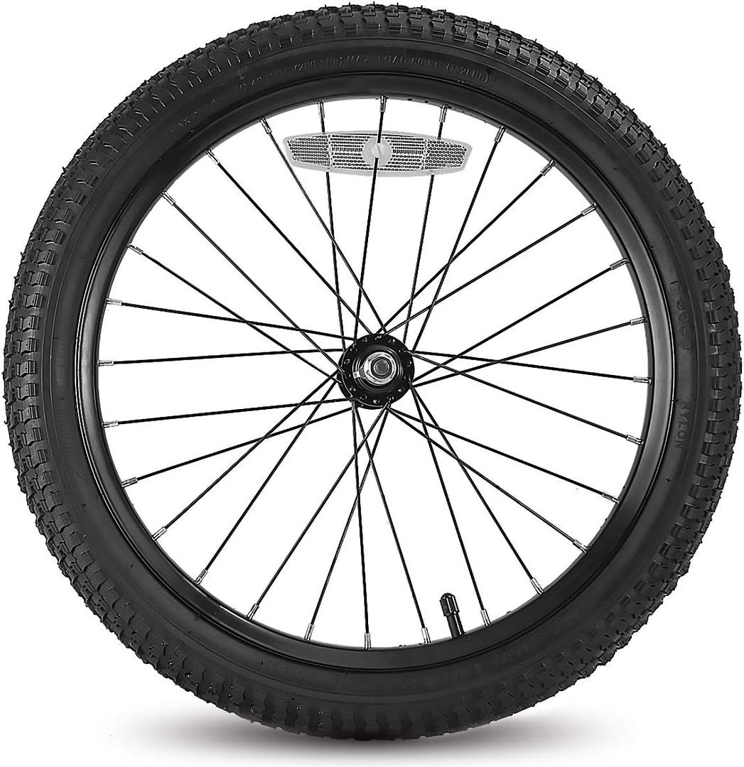 JOYSTAR 12 14 16 18 20 Inch Kids Bike Front Wheels Replacement Bicycle Wheels with 12-20 Inch Solid Air Rubber Tire & Inner Tube Don't Fit Huffy Bike Black & White Pink