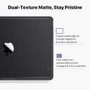 Soonjet Compatible with MacBook Air 13 inch Case M5 M4 M3 M2 2026 2025-2022, Release Model A3449 A3240 A3113 A2681, [Anti-Crack Upgrade] Hard Shell Laptop Cover for MacBook Air 13.6 inch Space Black