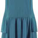 Vijiv Womens 1920s Inspired Flapper Dress High Tea Great Gatsby Maroon with Tiered Skirt 20s Dress (12-14, Blue)