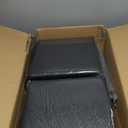 YATINEY Dining Chairs, Kitchen Chairs with Back Support, Upholstered Seat and Metal Legs, for Kitchen, Living Room, Rustic Brown and Black CY02L4BR