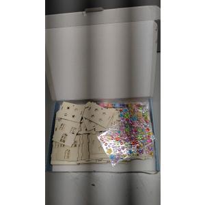 Fennoral 14 Pack Wooden Christmas House Craft Kit for Kids Make You Own 3D Christmas House Kit with Snowman Penguin Santa Claus Elf Gingerbread Man Reindeer Pattern DIY Paint for Christmas Decoration