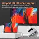 240W Right Angle 90 Straight Magnetic USB C Adapter Extender Straight USB4 40Gbps 8K 60Hz for Thunderbolt 3/4, MacBook Pro/Air, Steam Deck, PS5 (2 Pack) W/ 2 Connector Tips