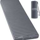 Elegear Air & Foam Camping Sleeping Pad, HexaFoam Camping Mattress Pad with Built-in Foot Pump Memory Foam Camp Pad 4-Season Camp Sleeping Mat for Travel/Car/Tent, Gray (Single, Grey)