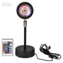 10" Black Multi-Color RGB Sunset Lamp with Remote Control and 16 Color Changing Modes