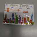 3 x City Themed Artwork Magnet Collection by Beary Blu - Designed in The USA, Collectible Souvenirs Gifts 2.5" x 3.5" (New York)