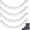 PH PandaHall 4pcs Rhinestone Shoe Chains Jewelry Shoe Charms Chains Glitter Boot Strap Chain Tassel Bling Shoe Chain Alloy Shoe Accessory Decoration for Women Decor Bag Clothes Crafts, Platinum