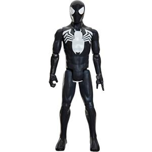 SPIDER-MAN Marvel Titan Series Black Suit Action Figure, 12-Inch-Scale (30 cm) Super Hero Toys for Kids Ages 4+