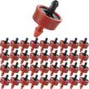 200Pcs 1 GPH Pressure Compensating Irrigation Spot Drippers,Constant Flow Barb Outlet Watering Dripper Emitters Heads Parts for 1/4 Inch Watering Tubing Line for Garden Pots Plant Irrigation Systems
