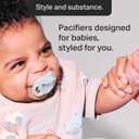 Tommee Tippee Ultra-Light Silicone Pacifier, 0-6 Months, Symmetrical One-Piece Design, BPA-Free Silicone Binkies, Pink/Purple/Green, Pack of 2