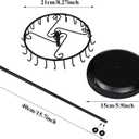 Rotating Necklace Holder Jewelry Organizer Display Stand 15.7-Inch with 23 Hooks (long-black)