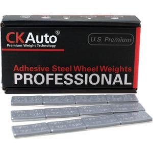 CKAuto 1/2oz, 0.5oz, Ultra Slim Low Profile, Grey Adhesive Stick On Wheel Weights, 60 oz/ 3.75 lb/Box, OE Quality, (120pcs)