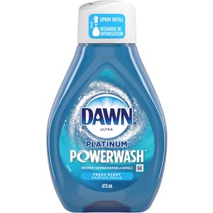 Dawn Platinum Powerwash Dish Spray, Dish Soap, Fresh Scent Refill, 16 Fl Oz (Pack of 1)