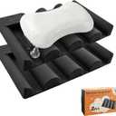 Silicone Soap Dish,Self Draining Soap Holder Perfect for Shower,Bathroom Sink,Kitchen Sink & Travel,Non-Slip Bar Soap Holder Extend Soap Life,Keep Soap Bars Dry & Easy Cleaning Black-2Pcs