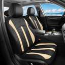 FLORICH Car Seat Covers, Breathable Mesh Automotive Seat Cover Full Sets, Front Seat Covers and Back Seat Cover Universal Car Interior Protectors Cushion for Most Cars&SUV-Black&Beige