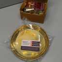 NOBILITY Brass Pooja thali 7 Inch with Kalash Kuber Diya and Other Accessories Ganesh Lakshmi Design Subh Labh Daily Puja Thali Set for Festival Home Office Mandir Diwali Gift Items