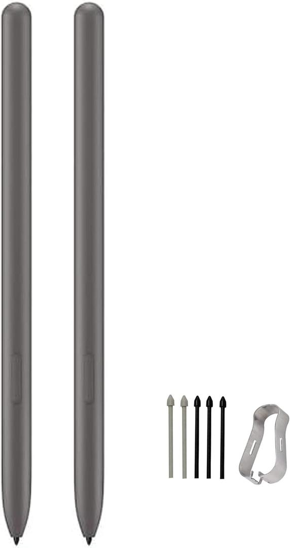 2PCS Tab S9 FE Pen Replacement for Samsung Galaxy Tab S9/S9 FE/S9+ Pus/S9 Ultra All Version Tablet Stylus Pen Touch S Pen with Tips/Nibs (Gray)
