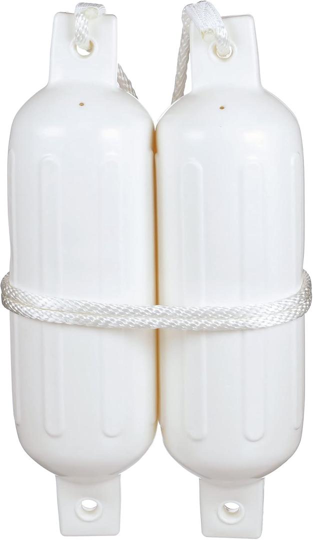 SEACHOICE Twin Eye Ribbed Fender Kit 6-1/2" x 23" 79271 White