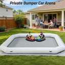 Inflatable Bumper Car Race Track(12.5ft/3.8m) - Premium PVC Sealed Air Racing Arena, Heavy-Duty Portable Go-Kart Race Track for Backyard Parties & Commercial Events