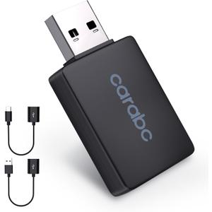 Wireless CarPlay Adapter for Apple iPhone - Converts Factory Wired to Wireless CarPlay, Plug-and-Play, Auto Connect, Compatible with Car from 2014 Onwards & iOS 10 +