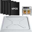 Crumb Tray Replacement Compatible with Emeril Lagasse 26 Qt Extra Large French Door Air Fryer, Crumb Tray with 4 Pcs Oven Liners Accessories for Emeril Lagasse 26 Qt Air Fryer