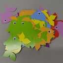 Eaasty 200 Pieces Fish Paper Cutouts Classroom Bulletin Board Decorations Colorful Fish Shape Accents for Wall Decor School Party Supply Teachers DIY Craft(3.15 Inch)