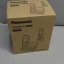 Panasonic Cordless Phone with Answering Machine, Advanced Call Block, Bilingual Caller ID and HighContrast Display, Expandable System with 2 Handset Cordless Telephones  KXTGD832M (Metallic Black)