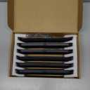 Goo-Ki 6 Pack 7 9/16 Inch Matte Black Cabinet Cup Pulls  Hammered Texture with Curved Edges, Elegant Drawer Bin Handle for Kitchen & Furniture