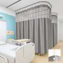 2 Pcs 180"W x 84"L /15 x 7FT Hospital Curtains with Grommet Top
Flame Retardant Medical Privacy Divider with Grommets, Fire Resistant for Clinic Lab Hospital, Cubicle Room Partition