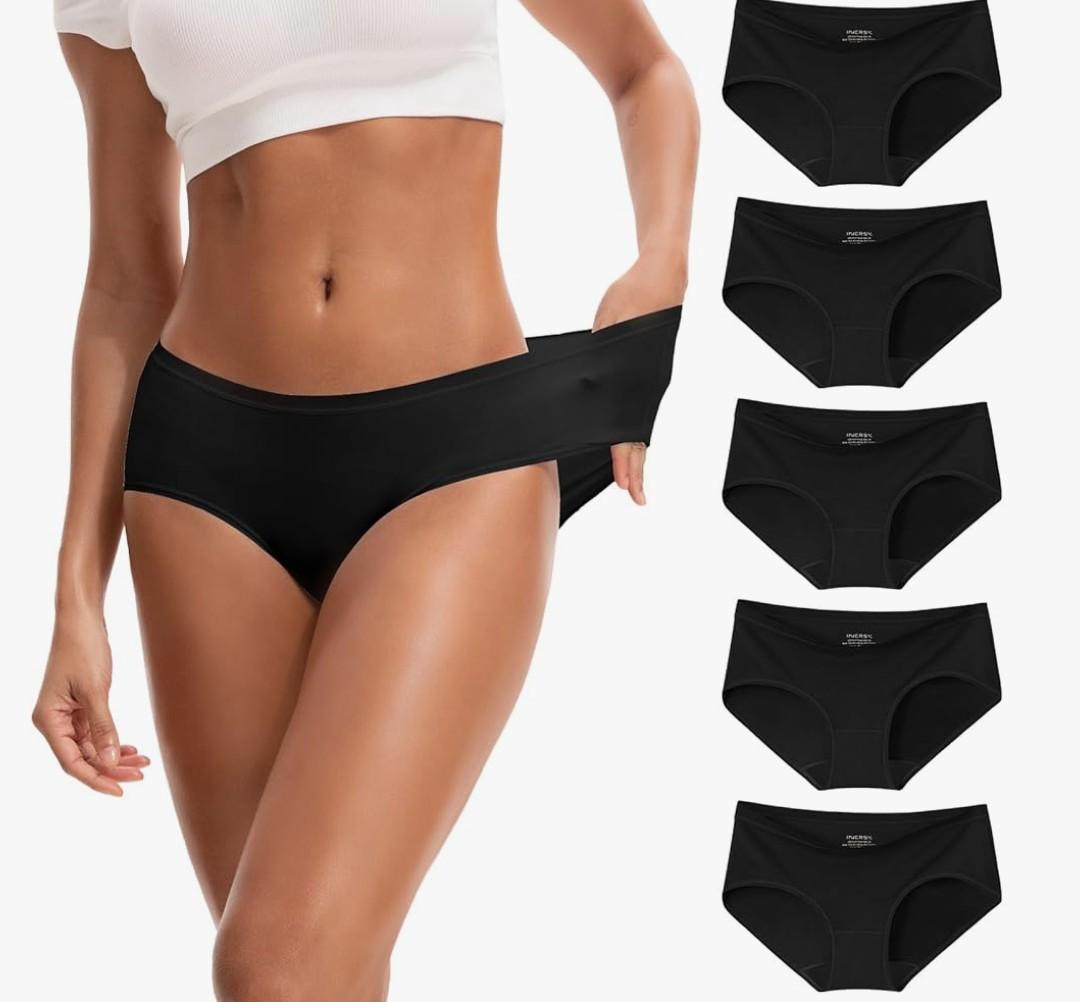 INNERSY Women's Soft & Thin No Show Modal Underwear Quick Dry Panties for Summer 5-Pack S