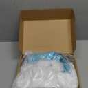 4 Pcs Adult Sequin Santa Hat Unisex Shiny Christmas Santa Claus Hat with Lining Plush Brim for Women Men (Lake Blue)