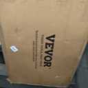 VEVOR Utility Service Cart, 2 Shelf 550LBS Heavy Duty Plastic Rolling Utility Cart with 360 Swivel Wheels (2 with Brakes), Large Lipped Shelf, Ergonomic Storage Handle for Warehouse/Garage/Cleaning 25.59"D x 45.67"W x 33.46"H
