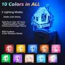 Christmas Night Light for Kids[2 Pack], Santas Cabin Plug-in Wall Light with RGB & Color Changing & Soft White 3000K LEDs, Dusk to Dawn, Christmas Decorations Gifts for Bedroom, Hallway
